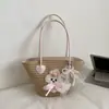 Bolso Tejido a Mano para Mujer 2026 Nueva Temporada de Verano Cesta de Picnic para Vacaciones Bolso de Hombro Gran Capacidad Bolso Cubo Tejido de Paja