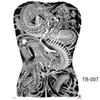Pegatinas de tatuaje de cuerpo completo para la generación de venta al por mayor TATTOO diseño de transferencia de agua tatuaje de imagen grande Pegatinas de tatuaje Guan Gong espalda pegatinas dominantes