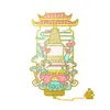 Marcadores metálicos de latón hechos a medida con diseños de dibujos animados estilo chino, perfectos como regalos de graduación o papelería creativa. Estos marcapáginas huecos y translúcidos se pueden grabar con texto o un logotipo de empresa.