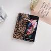 Funda para teléfono Samsung ZFold6 con estampado de leopardo marrón y anillo Zfold5, plegable, portátil, protectora, rígida para PC