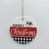 Transfronteiriço 2024 Novo Pingente Cerâmico de Natal Criativo Interessante Decorações de Natal a Gasolina LOGOTIPO Imprimível