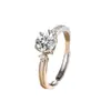 Anillo Redondo Plateado Nueva Moda para Mujer Moda de Alta Gama Anillo de Pareja Lujo Ligero Elegante Venta Directa de Fábrica
