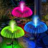 Luz solar de água-viva de cinco camadas, fibra de camada única, luz de jardim, gramado, luz de jardim, luz de paisagem, luz decorativa