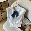 Guangzhou Moda Alto Gama Descuento Ropa de Mujer Alto Gama Nicho Chaleco Chaleco Seda de Hielo Top Verano Estilo Coreano Tejidos