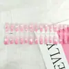 30 Piezas de Uñas Portátiles Codificadas Productos Semi-Terminados Uñas Portátiles Trapezoidales Degradadas Uñas de Fábrica Rayadas Personalizadas Uñas Pre-Hechas