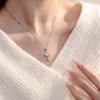 Colar de Cobra de Zircônia Feminino Simples Ins Estilo Frio Pingente de Cobra Pequena Popular na Internet Deslocamento Chapeuzinho Vermelho Livro Mesmo Estilo Corrente Clavicular