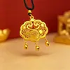 Colar Cadeado da Paz Zhaomii, Pingente de Corrente para Clavícula, Pingente Fashionável Estilo Chinês, Elegante Presente de Feriado
