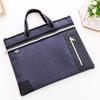 A4 Bolsa de archivo portátil maletín de lona bolsa de información de negocios para hombres y mujeres bolsa de archivo de conferencia multicapa logotipo imprimible