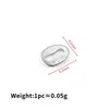 Pieza de Labio de Acero Inoxidable Placa Trasera Grabada Etiqueta S925 Pieza de Conexión para Collar Pulsera DIY Accesorios de Joyería