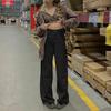 Pantalones casuales de pana drapeados de pierna ancha para mujer otoño Europa y Estados Unidos ebay nuevo ropa de mujer fabricantes en stock