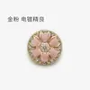 Botones Metálicos Trenzados Rojos, Exquisitos Botones de Cuerda con Forma de Flor, Botones para Suéteres y Chaquetas, Botones de Cinta, Botones Decorativos de Diamante