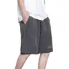 Pantalones cortos de seda de hielo de secado rápido para hombre, pantalones de verano holgados hasta la rodilla, pantalones deportivos casuales versátiles de moda, transpirables y ligeros para uso al aire libre