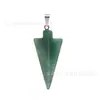 Venta al por mayor de fabricantes Piedra Natural Cristal Ágata Piedra Natural Flecha Joyería DIY Pendientes Collar Accesorios