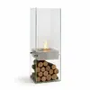 Chimenea de Alcohol de Vidrio en Cuatro Lados Personalizada de Fábrica de Origen, Estufa de Acero Inoxidable para Leña de Mesa Personalizada