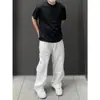 Pantalones Marrones Cleanfit para Hombre de Todas las Estaciones Retro Americano High Street Jeans de Pierna Ancha con un Ligero Acampanado