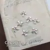 Accesorios Populares Dorados para Uñas con Temática de Mariposas, Ultra Brillantes, Lujo Ligero, Mariposa de Diamantes Rosas Girly, Decoraciones para Uñas en Forma de Corazón