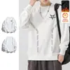 Sudadera de Otoño e Invierno para Hombre Holgada de Felpa Pulóver Cuello Redondo Camiseta Base Manga Larga Talla Grande Moderna Versátil Cómoda