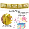 Bandeira de Seda Brilhante para Chuva de Pet Decoração de Festa de Aniversário Quadrado Cortado Bandeira de Puxar Happybirthday Flor de Puxar Conectada