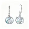 Aretes Rosa Moonlight para Mujer, Aretes Sencillos y de Alta Gama de Piedra Lunar, Modernos y Versátiles, Aretes Creativos Estilo Ins