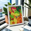 Presente Artesanal Pintura com Diamantes Brilhantes Brinquedo Educativo com Adesivos de Diamante e Porta-Retrato Peça de Exibição Criativa DIY