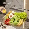 Bandeja de Frutas Dorada con Borde Dorado de Plástico para Mesa de Café de Sala de Estar, Bol para Frutas, Bandeja para Exhibir Snacks y Postres, Bandeja de Almacenamiento a Prueba de Polvo