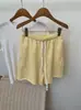Nuevos Shorts Casuales de Pierna Ancha con Cintura Elástica para Mujer Verano 2026, Shorts Sencillos de Felpa con Cordón y Bordes Deshilachados, Estilo Perezoso