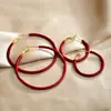Brincos Retrô Cor de Vinho Estilo Hong Kong, Novos Modelos Outono e Inverno, Argolas Elegantes da Moda com Toque de Luxo, Acessórios de Orelha Femininos na Moda