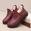 Otoño e Invierno Más Vendidos Impermeables Calientes de Algodón con Felpa para Personas de Mediana Edad y Mayores Moda Botas de Nieve Antideslizantes Suela Suave Versátiles Zapatos para Madres
