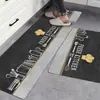 Alfombrilla de Cocina de Terciopelo de Cristal al por Mayor Resistente a las Manchas Fácil de Limpiar Felpudo de Entrada Hogareño Juego de Dos Piezas Felpudo Resistente al Desgaste