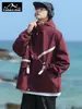 Chaqueta cortavientos de moda para hombre Tangkez para camping al aire libre y montañismo, abrigo con capucha de estilo americano holgado