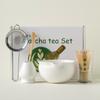 Conjunto de chá matcha estilo japonês, conjunto de 7 peças, caixa de presente criativa rosa, conjunto de 4 peças