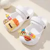 Sapatos Perfurados Infantis Verão Meninas Interno Casa Exterior Antiderrapante Solado Macio Princesa Bebê Desenho Animado Sandálias Fofas