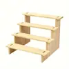 Estante para Pulseras de Madera Maciza, Estante de Exhibición para Cosméticos, Estante Escalera para Pulseras de Cuentas de Buda, Adornos de Almacenamiento para Muñecas Hechos a Mano, Exhibición de Pasadores