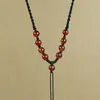 Corda para Pingente de Ágata Vermelha, Corda para Pendurar Pingente de Jade, Cordão de Colar com Pingente de Joia de Jade Fino Tecido à Mão para Homens e Mulheres