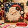Pintura de Diamante com Pérolas de Natal 5D DIY Feito à Mão Pintura Decorativa com Strass Tema de Natal Casa Festival Pintura de Parede