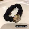 Elástico de cabelo quadrado com strass estilo coreano 2026, um acessório de cabelo versátil e elegante para mulheres, perfeito para rabos de cavalo e coques, faixa de cabelo da moda estilo coreano