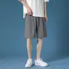 Pantalones Cortos de Marca de Moda para Hombre de Verano Estilo Coreano de Seda de Hielo de Secado Rápido Sueltos Talla Grande Color Sólido Simples Rudo Guapos Pantalones de Playa
