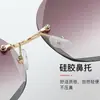 Estilo Harajuku 2026 Nuevas Gafas de Sol con Corte Angular para Rostros Redondos, Personalidad Retro Modernas Sin Marco Poligonales L