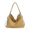 Bolso de gran capacidad con diseño de nicho moderno, nuevo y elegante bolso de hombro tipo tote de color liso con textura para mujer, otoño e invierno 2026