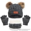 Chapéu infantil europeu e americano transfronteiriço luvas de cachecol conjunto de três peças variegado outono e inverno novo chapéu de bebê quente