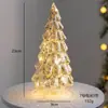 Árbol de Navidad de Cristal de Escritorio Luminoso Adornos Ins Decoración Atmósfera Festiva Fiesta Ventana Regalos de Navidad