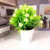 Suministro Directo de Fábrica de Plantas Artificiales en Maceta, Rosas, Perfumes, Lirios, Flores Falsas, Plantas Verdes, Adornos Florales Simulados con Decoración de Maceta