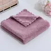 Toalla Cuadrada Lisa de Terciopelo Coral de Alta Densidad 3030 Suave y Absorbente Pañuelo para Bebé Trapo de Mano Regalo Venta al por Mayor Cacao Personalizado