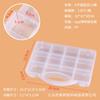 Caja de Compartimentos Transparente de PP Portátil con 11 Compartimentos Ranura para Tarjetas Plástico Anti-Hilo Caja para Cuentas de Arroz Accesorios de Joyería Caja para Componentes de Equipo de Pesca