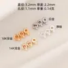 Tapa Final de Crimpado Plano Chapada en Oro de 18K Localizador de Collar Cable de Acero Cable de Pesca Pinza Final Accesorios para Joyería DIY Olla a Presión
