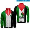 Sudadera con capucha y cremallera de manga corta 'Free Palestine Go Palestine'