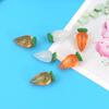 Simulación luminosa tridimensional fruta zanahoria diy pasador cuerda pegatina para refrigerador pegamento crema resina accesorios para teléfono móvil
