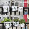 Ferro varanda suporte de flores vaso de flores pendurado corrimão suporte de flores guarda-corpo pendurado vaso de flores rack borboleta vaso de orquídea flor falsa