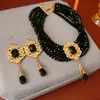 Collar con Gancho para Oreja de Gota de Agua Vintage Set de Lujo Ligero de Nicho Joyería Retro Exquisita de Moda para Mujeres con un Toque de Alta Gama