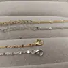 Estilo Coreano Dulce Diseño de Nicho Joyería de Mano Cadena Lateral Fresca Cadena para Labios Pulsera de Doble Capa para Mujer Venta al por Mayor Aleación
